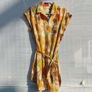 Anthropologie Maeve Gold Dress sz 1X